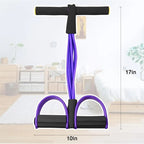 Pedal resistance bands set up in living room