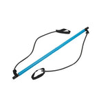 Portable pilates bar and resistance band in blue