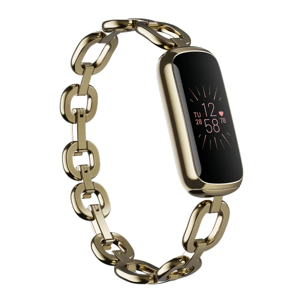 Smart bracelet with decorative chain wristband for stylish everyday wear