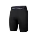 Front view of black men's compression shorts with a close athletic fit