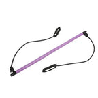 Portable pilates bar and resistance band in purple