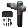 Black fascia massage gun with multiple massage attachment head