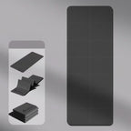 Foldable 4mm TPE yoga mat with textured non-slip surface